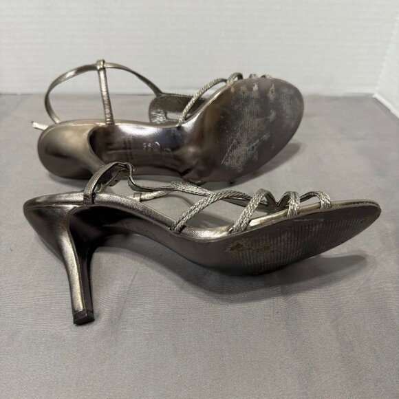 Women's Adrianna Papell Strappy Heels Gunmetal Megan - Size 9.5M - Picture 5 of 6